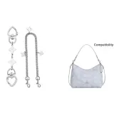 [Двухкомпонентный комплект] Белый четырехлистный клевер удлинитель цепи + декоративная цепь с четырехлистным клевером