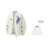 Хаки + Внутренний слой Белый Свитшот