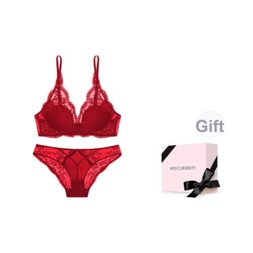 MISS CURIOSITY Комплект нижнего белья Женское Набор в подарочной коробке Рубиновый красный