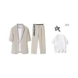 Хаки с белой футболкой и ремень