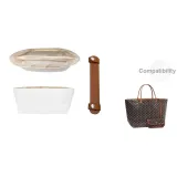 [Двухкомпонентный комплект] Большой сумка-тоут из бумаги DuPont с подкладкой + коричневые эксклюзивные накладки на плечо