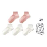 5 пар (Белый + Розовый) + Сумка для покупок