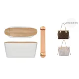 [Двухкомпонентный комплект] Бежевый лайнер с отделением + растительно дубленая кожа, накладки на плечи с функцией разгрузки