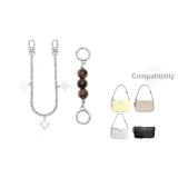 [Серебряный] Амбра Жемчужный + Четырехлистный Клевер Декоративная Цепь 30 см