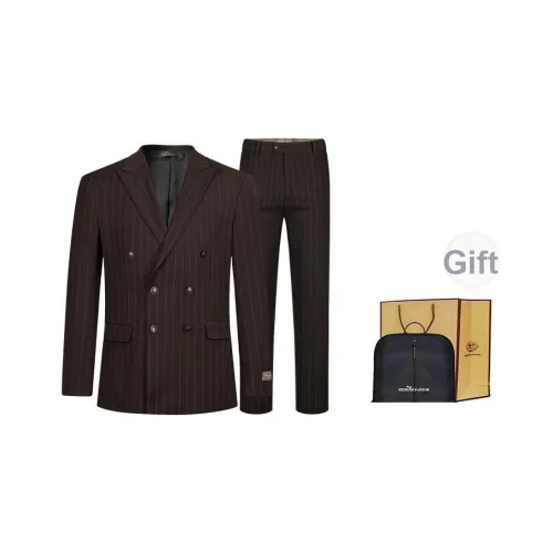 SEVEN Формальная одежда Бизнес Костюм для Groom на День свадьбы Мужской Хаки