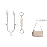 [Серебряный] Молочный Туманный Жемчужный + Камелия Декоративная Цепь 30 см