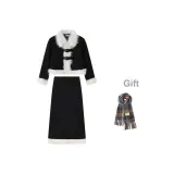 Чёрный длинный (в комплекте с шарфом)