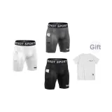 Американские шорты с боковым карманом, плотного кроя, 3 упаковки (черный, белый, серый) + рубашка с коротким рукавом