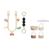 [Золотистый] Черный жемчуг + Многоэлементная декоративная цепь, 30 см