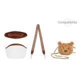 [Two-piece Crossbody Bag] Коричневый - Холст Плечевой ремень 95 см + Подкладка из бумаги DuPont (Легкий Водонепроницаемый)