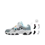 FILA Белый/Серебристый Серый (Подарок Включен, Стиль Позиционирование Случайный Цвет, 1 Упаковка)