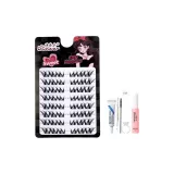 Кошка-Стиль Большие Игривые Накладные ресницы + Кисть для туши Инструмент Набор + Красота для глаз Клей