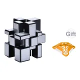 Новый кубик Рубика третьего порядка с зеркальной отделкой [Серебряный], 1 шт, случайный цвет, включен штатив