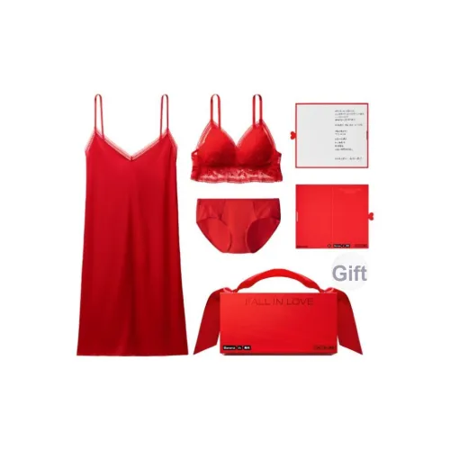 BANANA IN Red Plan Series [Коробка] Красный конверт + Красный конверт + Малиновый красный Женское нижнее белье Gift Boxes