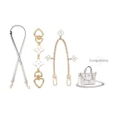 [Crossbody] Белый Четырехлистный Клевер Кожаный Ремешок + Декоративная Цепь