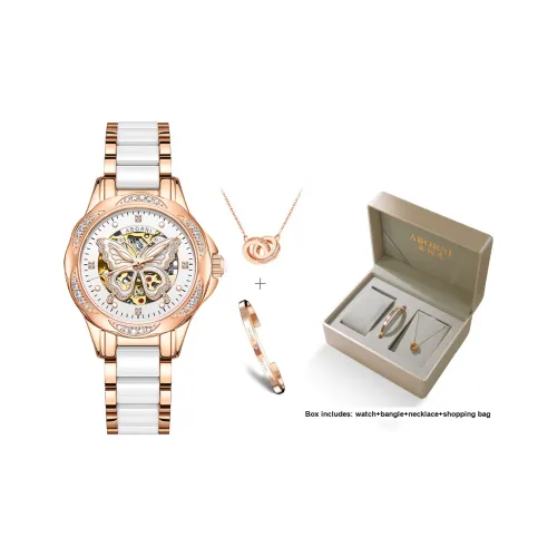 ABORNI Автоматический механический механизм Женские часы 32мм*32мм*14мм Скелет