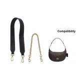 Черный 65 см подмышечный ремень с декоративной цепью