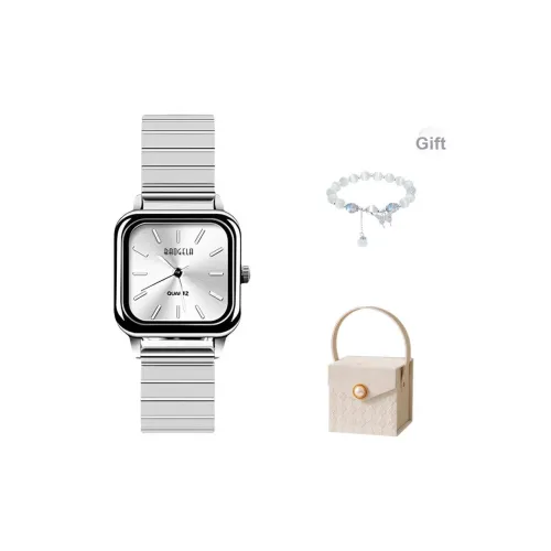 BAOGELA Кварцевый механизм сплав ремешок женские часы серебристый циферблат