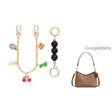 [Золотистый] Черный жемчуг + Многоэлементная декоративная цепь, 30 см