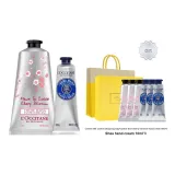 【Подарочная коробка】Вишневый цветок 75 мл + Масло из ореха ши 30 мл и Крем для рук 60 мл