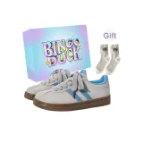 Кремовый Синий + Эксклюзивная Обувь Коробка + Подарочные Носки