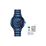 Синий стальной браслет