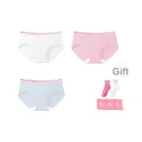 3 Pack - White + Pink + Blue (В комплекте с 2 пачками носков)