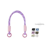 Ленточный шнурок фиолетового цвета с подвеской