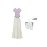 Фиолетовый + Абрикос [Премиум Сумка для покупок]