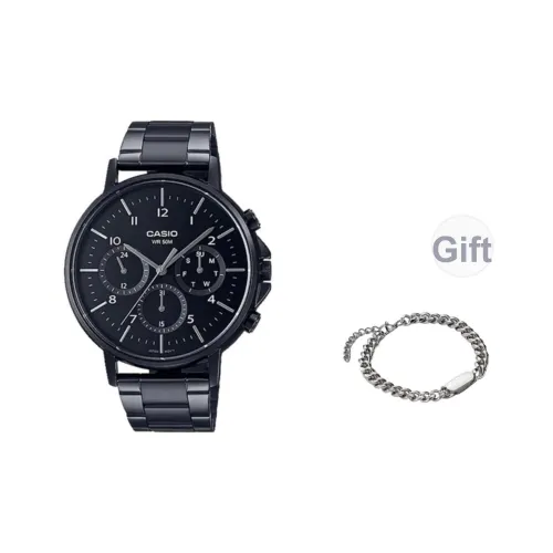 CASIO Кварцевый механизм Часы Мужские Черный циферблат