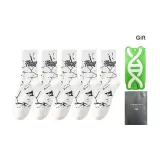 5 пар белых и черных