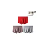 Подарочная коробка набор - праздничный красный + фиолетовый + серебристо-серый.