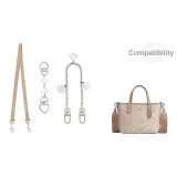 [Камелия Коричневый Трехкомпонентный Комплект] Удлинительная цепь 15 см + Камелия 26,5 см + Плечевой ремень для подмышки