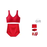 Большой размер, красный комплект нижнего белья + лошадь, год, стиль B, носки, 2 шт. (в комплекте коробка, сумка для покупок)