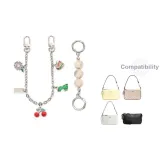 [Серебряный] Молочный Жемчужный+Многоэлементный Декоративная Цепь 30 см