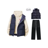 Кремовый (в комплекте с темно-синим, синим, циановым жилетом + черными утолщенными повседневными штанами)