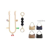 [Золотистый] Черный жемчуг + Многоэлементная декоративная цепь 45 см