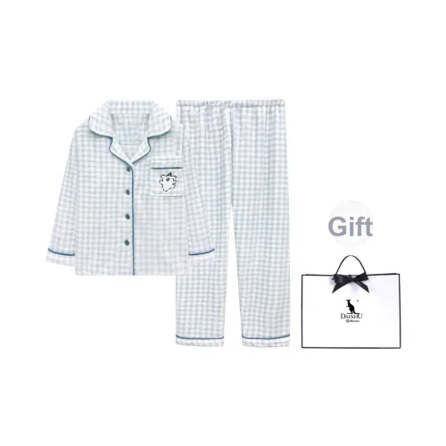 BANDICOOT Синий Клетка Щенок Унисекс Пижамные Комплекты