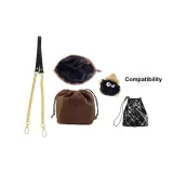 Золотистый плечевой ремень 120 см + шнур подкладка + брелок "Угольный шар" (включает модифицированный петлю)