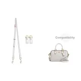 [Двухкомпонентный комплект] 1,2 см Ширина корпуса, ледниково-белый, регулируемый плечевой ремень 92-121 см + ледниково-белая износостойкая застежка (1 пара)