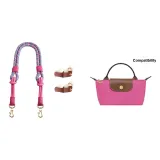 Конфетно-розовый нейлоновый ремень с плечевым ремнем и пряжкой без отверстий для пинцета