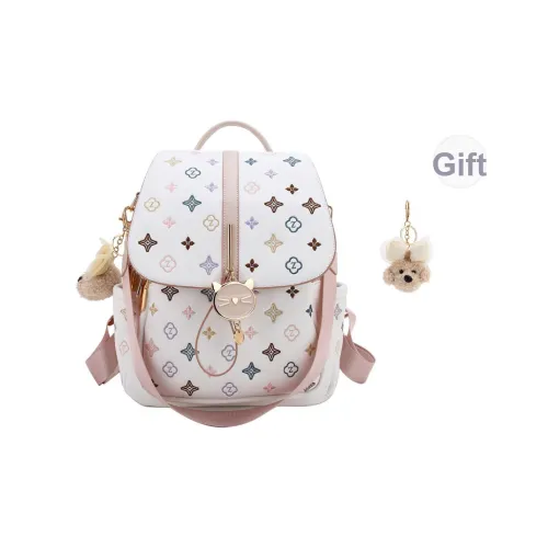 Carit Koty Полиуретан ПУ (полиуретан) Рюкзак Стандартный Женский Бежевый Абрикос Розовый