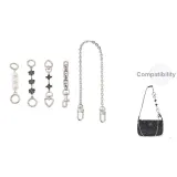 Черный Четырехлистный Клевер Сердце Пуговица 15 см + Жемчужный 13 см + Черная Камелия 15 см + Свинья Нос 12 см + Декоративная Цепь 40 см