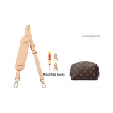 Монограмма Макияж Сумка 1,8 Растительное Дубление Кожа Регулируемый 61-76 см [Включает 1 пару Растительное Дубление Кожа Модифицированные Пряжки]