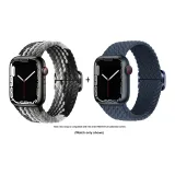 Яблоко Ткань Вязаный Ремень - Темный шоколад * Темно-синий