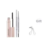 Тушь Y1# Глубокий черный + Кисть для бровей карандаш 03# Естественный черный (Включает кисть для туши и щипцы)