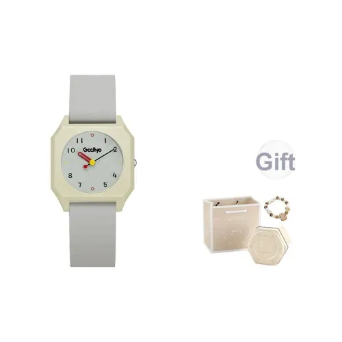 GCCLIYO Кварцевый механизм силиконовый ремешок унисекс серый циферблат