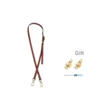 Золотой модифицированный ремешок + коньяк (коричневая нить) длинная лямка