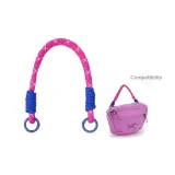 Розовый, синий, красный шнурок с шармом