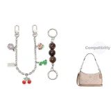 [Серебряный] Амбра Жемчужный + Многоэлементная Декоративная Цепь 30 см [Серебряный] Амбра Жемчужный + Многоэлементная Декоративная Цепь 30 см